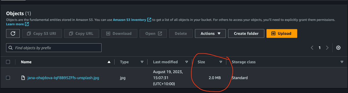 Upload of the image that needs to be resized